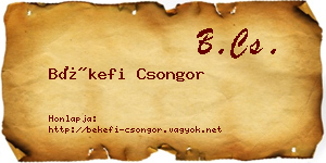 Békefi Csongor névjegykártya